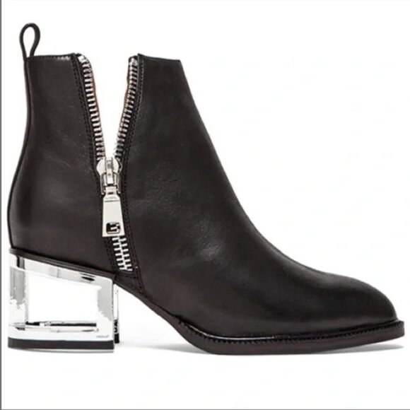 Ibiza Jeffrey Campbell black leather booties 8M - Picture 3 of 11